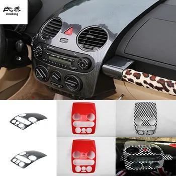 1 шт. Автомобильные наклейки из углеродного волокна, материал ABS, декоративная панель Центральной консоли, чехол для 2003-2012 Volkswagen VW Beetle