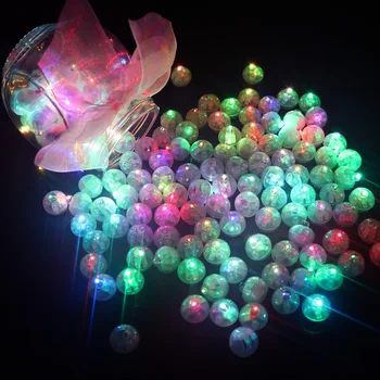 100 шт./лот, круглые разноцветные светодиодные фонари, вспышка, Светящиеся лампы, светильник-тумблер для фонаря с воздушным шаром, украшение для Рождественской свадебной вечеринки