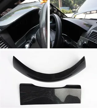 2 шт./лот, автомобильные наклейки из АБС-пластика с зернистостью углеродного волокна, декоративная крышка приборной панели центрального управления для 2005-2009 Toyota REIZ