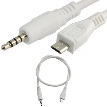 3,5 мм Стерео штекер к Micro USB 5Pin штекерному адаптеру, кабель-конвертер 0,5 м для MP3 MP4