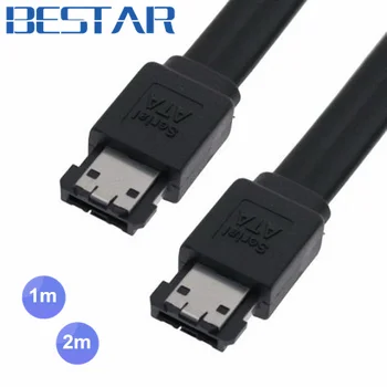 3 Гбит/с Черный eSATA-eSATA 7-контактный экранированный кабель для внешнего жесткого диска 3 фута 6 футов 1 м 2 м 100 см 200 см