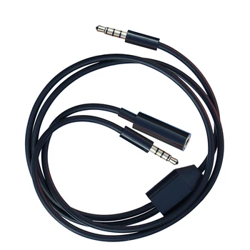 40 см 3,5 мм 4-полюсный штекер для 4-полюсных мужчин и женщин Стерео аудио Y-разветвительный кабель