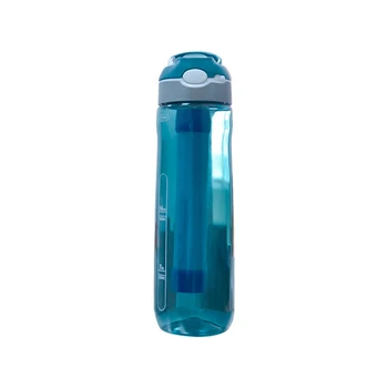 750 МЛ Фильтр для воды с соломинкой, Уличная бутылка/чашка для выживания, аварийные принадлежности, Очиститель воды для кемпинга, Пеших прогулок
