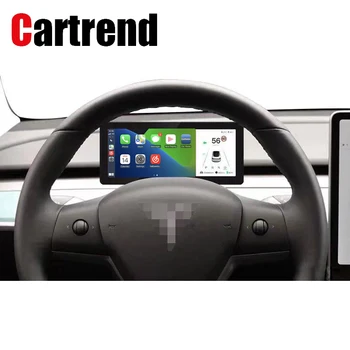 8,8-дюймовый ЖК-экран Беспроводной CarPlay Androidauto для модели 3/Y Автомобильный приборный кластер Мультимедийный дисплей Auto HUD