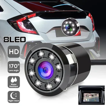 8 Светодиодных автомобильных камер заднего вида заднего вида HD Night Vision Cam Kit Водонепроницаемая Противоударная цветная автомобильная камера для парковки автомобиля задним ходом