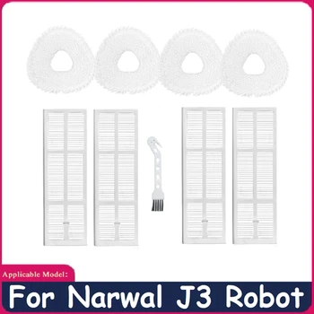 9 шт. для робота-пылесоса NARWAL J3, сменный запасной моющийся фильтр HEPA, тряпка для швабры, аксессуары для бытовой уборки