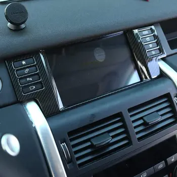 ABS Центральная панель навигации GPS Коробка Рамка экрана Накладка для Land Rover Discovery Sport 2015 2016 2017 в стиле углеродного волокна
