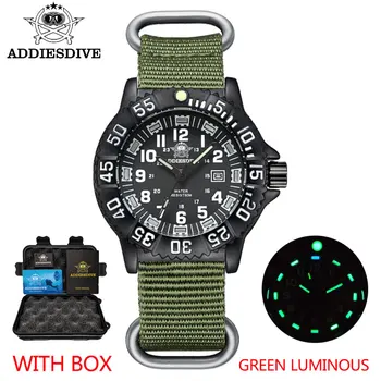 ADDIES Новые мужские кварцевые часы Для отдыха, спорта на открытом воздухе, Светящиеся часы, многофункциональные нейлоновые водонепроницаемые мужские военные часы