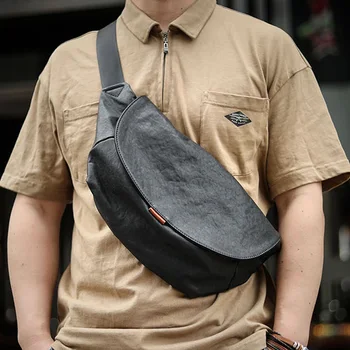 AETOO Оригинальная нишевая нагрудная сумка из мягкой воловьей кожи, сумка через плечо, мужской кожаный спортивный рюкзак большой емкости, сумка для отдыха на работу, ti