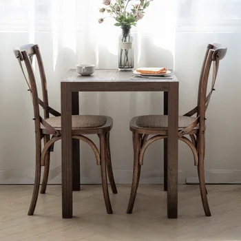 C0014 оптовая продажа ретро журнальный столик из дерева вяз, бар, кафе, маленький квадратный столик из массива дерева, домашний стол и стул, комбинированный обеденный стол