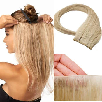 Genius Weft Для наращивания настоящих человеческих волос Двойные Пучки Человеческих волос 50 г Прямые Невидимые Пряди для наращивания волос для женщин