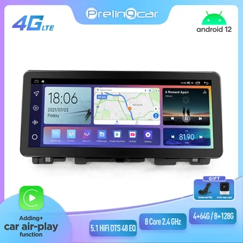 Prelingcar 12,3 “Для Kia K5 2016-2019 Годов Android 12 Автомобильный Монитор 128G Carplay RDS GPS Встроенный 2din Радио DVD-плеер 5.1 HIFI DST