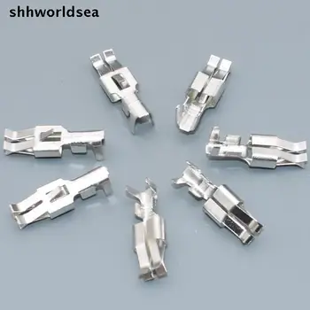 shhworldsea 10 шт./лот, клеммные разъемы для автомобильного держателя предохранителя 6,3 мм, клеммы блока предохранителей 6,3 мм для VW и т.д.
