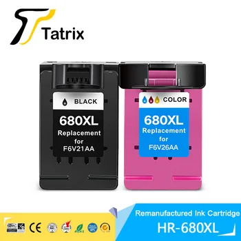 Tatrix 680XL 680 XL Для HP 680XL Премиум Цветной Восстановленный Чернильный Картридж Для DeskJet 3636 3638 3838 3776 3700 2678 2677 2676