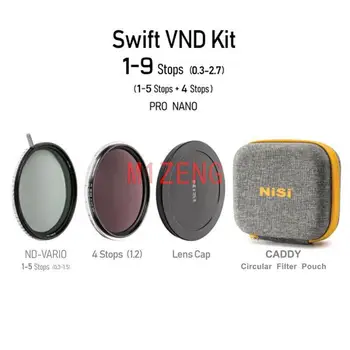 True Color с переменной 1-9 остановками Swift VND Kit nd vario 1-5 остановок + nd16 + крышка объектива + сумка для хранения 67 72 77 82 95 фильтр объектива камеры