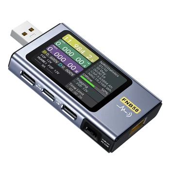 USB Тестер 4-28 В 7A ЖК-дисплей USB A & C Напряжение, ток, тестер мощности, мультиметр С Bluetooth, PD2.0/PD3.0, QC2.0 /QC3.0