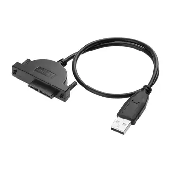 USB2.0 к Mini SATA 7 + 6 13Pin адаптер конвертер кабель Поддержка для ноутбука CD/DVD ROM тонкий привод 480 Мбит/с