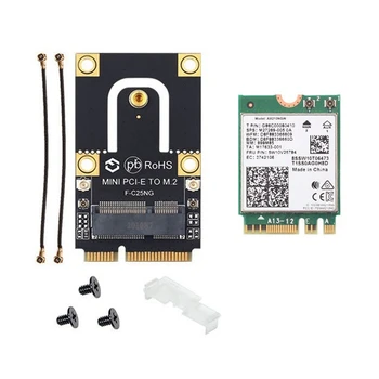 Адаптер M.2 для Mini PCI-E с беспроводной картой WiFi 6E AX210 5374 Мбит/с BT5.2, Mini PCIE AX210