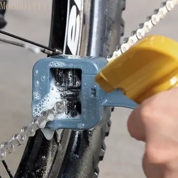 Велосипедная Горная Пластиковая щетка с цепью Велосипед Мотоцикл, окруженный моечной машиной, Скруббер для обеззараживания для шоссейного велоспорта