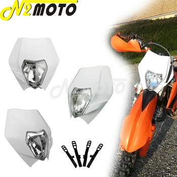 Внедорожный Супермото Белая Фара Передняя Лампа Для Мотокросса Головной Фонарь Dirt Bike Для KTM Enduro EXC KLX CRM XR DRZ RMZ RM250 YZ WR