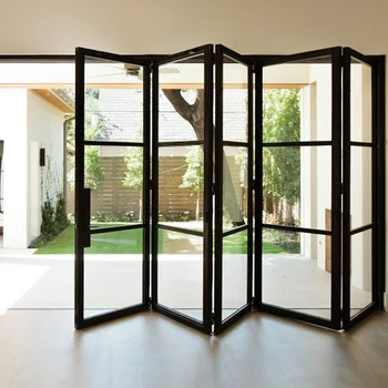 Высококачественная водонепроницаемая внешняя дверь с уникальным дизайном для дома, алюминиевая складная дверь для дома