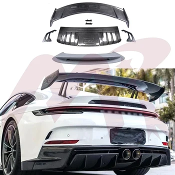 Высококачественное заднее крыло из углеродного волокна в стиле GT3, пригодное для 911 992 автомобилей Autoparts, спойлер на крыше 2020-2023
