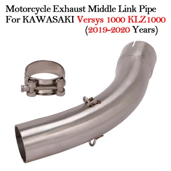 Выхлопная труба мотоцикла Среднего Звена Echappement Для KAWASAKI Versys 1000 KLZ1000 2019-2020 годов Модифицированный Глушитель Escape Moto