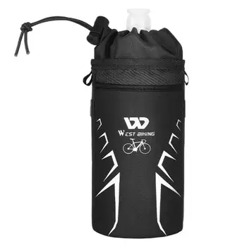 Гибкий боковой карман Из полиэстера, Велосипедная сумка для бутылки с водой, плечевой ремень, Походный рюкзак, Велосипедное снаряжение, Подвесной мешок, Съемный