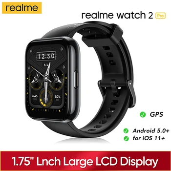 Глобальная версия Смарт-часов Realme Watch 2 Pro с цветным дисплеем 1,75 