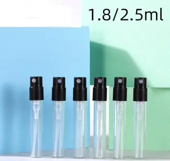 Горячие продажи 1,8 мл 2,5 мл стеклянные флаконы мини косметический стеклянный флакон-распылитель духов стеклянная трубка бутылка для образца 1000 шт./лот SN144