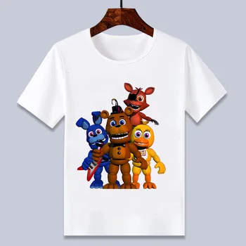 Детская 3D футболка Five Night At Freddy Fnaf, Детские футболки с мультяшным принтом, футболка для мальчиков/девочек BAL631