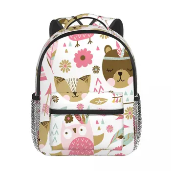 Детский рюкзак, розовые животные, школьная сумка Mochila для детей из детского сада