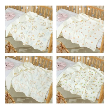 Детское одеяло для мальчиков и девочек, Мягкое 4-слойное одеяло для новорожденных, Дышащее Детское одеяло, подарок для душа новорожденного