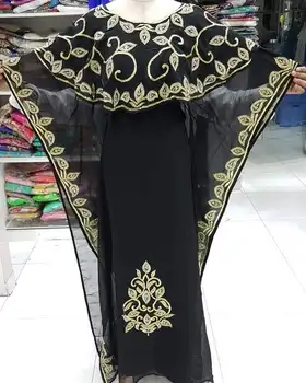 Дубай Марокканский Кафтан Абайя Платье из Жоржета Джилбаб Арабская одежда