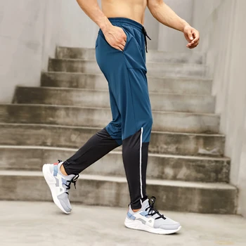 Дышащие спортивные штаны для бега, спортивные брюки с несколькими карманами, Спортивные брюки для фитнеса, Футбольные тренировочные брюки, Мужские спортивные тренировочные брюки