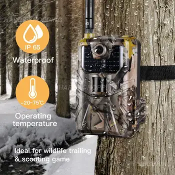 Камера слежения за дикой природой Фотоловушки Водонепроницаемые Охотничьи камеры ночного видения HC900A 36MP 2.7K 0.3s Запускают Наблюдение за дикой природой