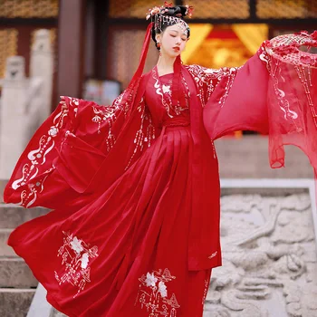 китайский Традиционный костюм Ханьфу, Женское Платье Древней Династии Хань, Восточное платье принцессы, Элегантная одежда для танцев Династии Тан