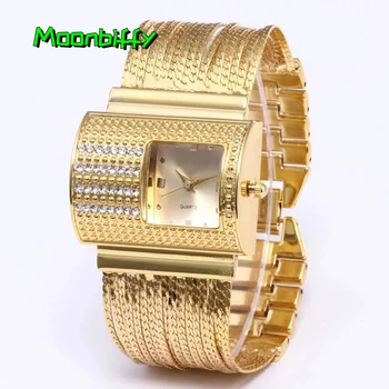 Креативность 2022 Модные Роскошные женские наручные часы Лидирующий бренд с золотым стальным ремешком, Водонепроницаемые женские часы-браслет Zegarek Damski