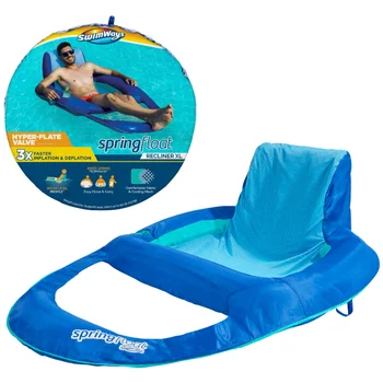 Кресло для плавания с пружинным поплавком XL, надувной шезлонг для бассейна со спинкой, поплавок для бассейна для взрослых