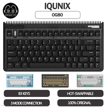 Механическая клавиатура IQUNIX OG80 3 Режима 2,4 G/USB/Bluetooth Беспроводная Клавиатура 83 Клавиши Keycap PBT Hotswap Игровая Клавиатура ПК Офис