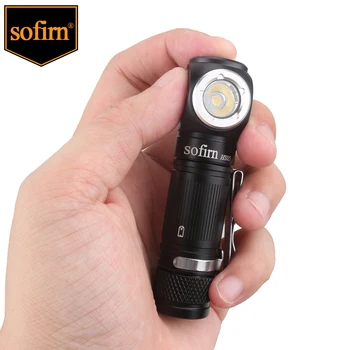 Мини-светодиодная фара Sofirn HS05 1000lm LH351D, портативный фонарик 14500 с индикатором мощности, магнитный хвост