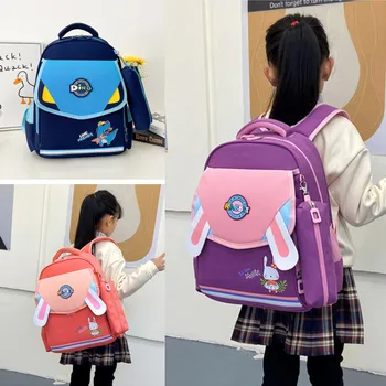 Новые детские Мультяшные рюкзаки с заячьими ушками, сумки для ручек в детском саду, милый школьный ранец с динозавром для мальчиков и девочек 5-7 лет