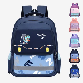 Новый школьный рюкзак 2023 года, милый ультралегкий рюкзак, Мультяшный рюкзак с позвоночником, Единорог, динозавр