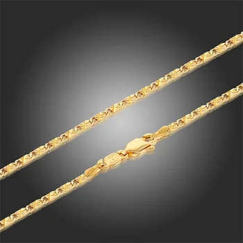 Ожерелья-цепочки из резной плитки цвета желтого золота для подвесок Вечерние Ювелирные изделия Мужские Женские Ювелирные изделия Оптом ketting collier kolye