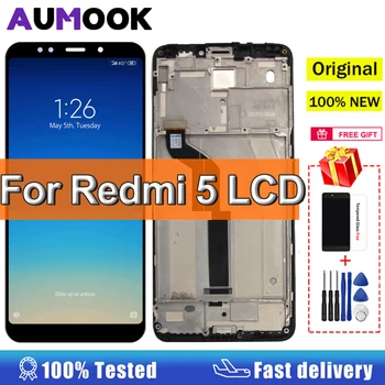 Оригинальный Для Xiaomi Redmi 5 ЖК-дисплей Сенсорный Экран Для Redmi 5 Plus ЖК-Дигитайзер С Заменой Рамки Ремонт MEG7 MDG1 LCD