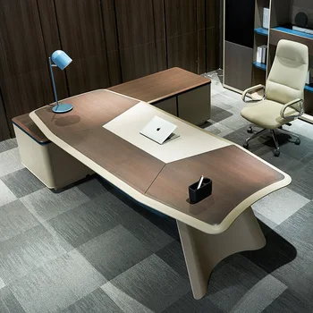 Офисная мебель Современный минималистичный сменный стол Коммерческая офисная мебель Рабочий стол главного исполнительного директора, рабочий стол босса