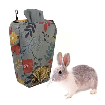 Переносная сумка для кормления сеном Для Кроликов, Морских свинок, Подвесная кормушка для кроликов, Органайзер для корма для Шиншилл, Аксессуары для клетки Q9X4