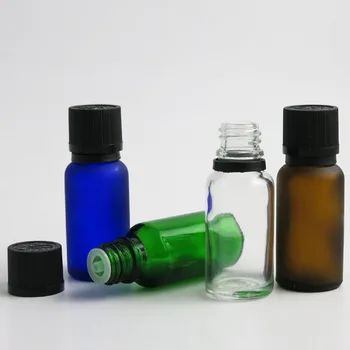 портативная зеленая Прозрачная Коричнево-синяя Стеклянная бутылка с эфирным маслом 10x20 мл, Пластиковая крышка для бутылки с пипеткой для жидких реагентов, бутылка с замком