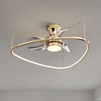Потолочный вентилятор light light роскошная современная простая спальня ресторан wind mute 2021