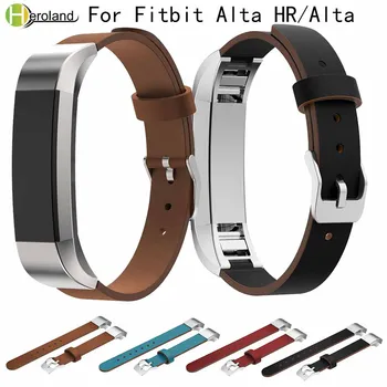 Роскошный Сменный Ремешок из натуральной кожи для Fitbit Alta/Alta HR Tracker, браслет, ремешок для часов, черный ремешок для часов Высокого Качества